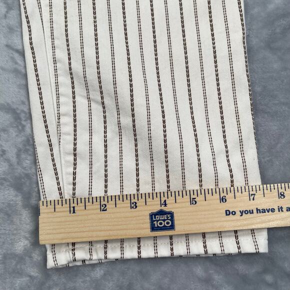 Chico's Jeans Womens 4R / US 20 So Slimming Textured Stripe Girlfriend Ankle - Picture 10 of 16